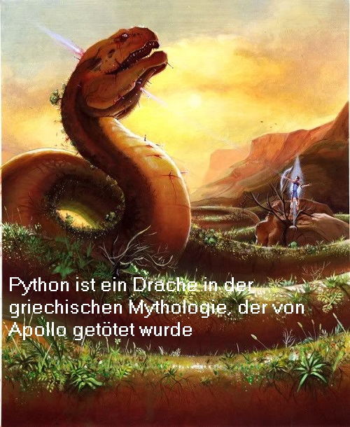 Python (Mythologie): Ungeheuer (Schlange / Drache), von Apollo getötet Python10