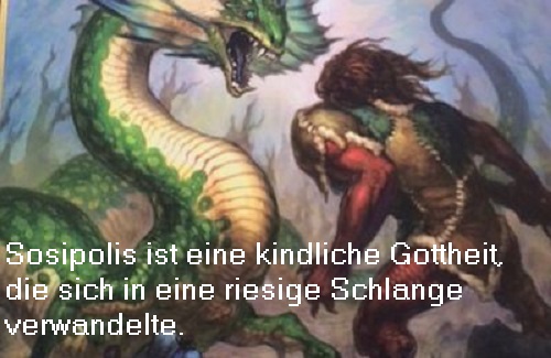 Sosipolis (Mythologie): Staatsretter (als Schlange) Sosipo10