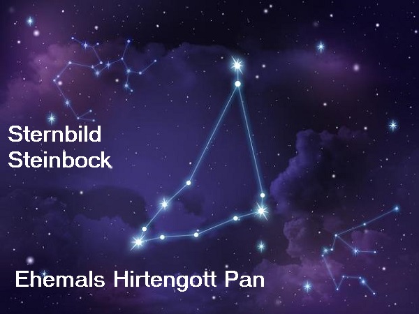 Hirtengott Pan (Mythologie): Sohn des Hermes, heute Steinbock am Firmament Steinb10