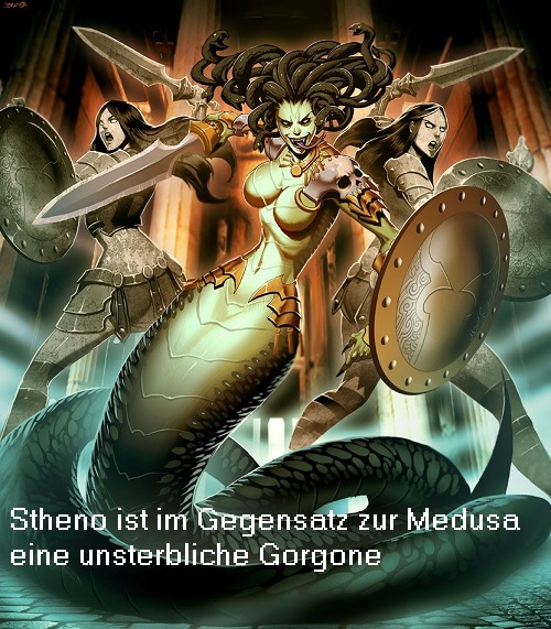 Stheno (Mythologie): Gorgone, unsterbliche Bestie Stheno10