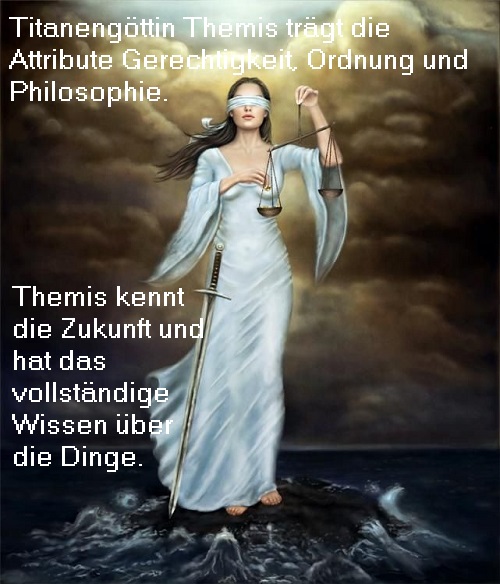 Titanidin Themis (Mythologie): Ordnung, Gerechtigkeit, Philosophie + Wissen Themis10