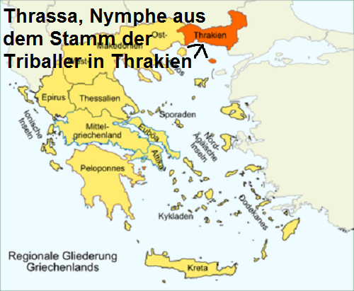 Thrassa (Mythologie): Tochter des Ares, gehört zum Stamm der Triballer Thrass10