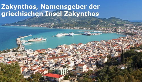 Zakynthos (Mythologie): Namensgeber der gleichnamigen Insel Zakynt11