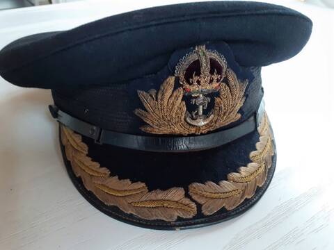 casquette officier Royal Navy WW2
