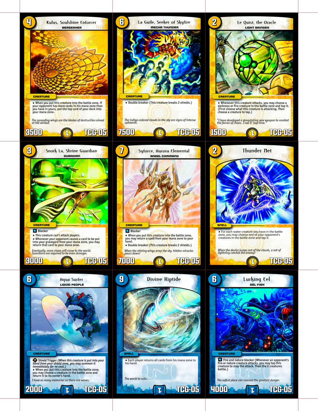 Duel Masters Printables sets 1-17? V2set510