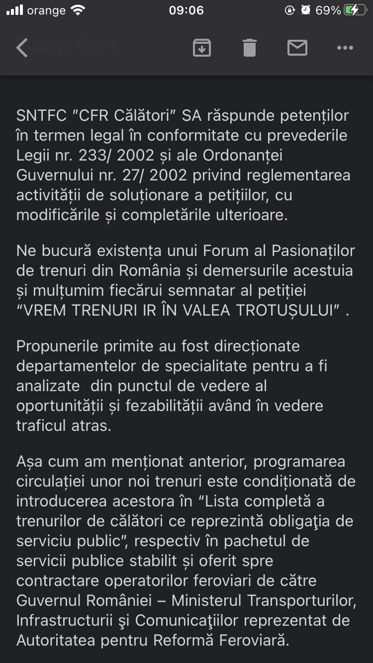 PETITIE! VREM TREN SATU MARE - CONSTANTA, TIMISOARA NORD - GALATI 432aa210