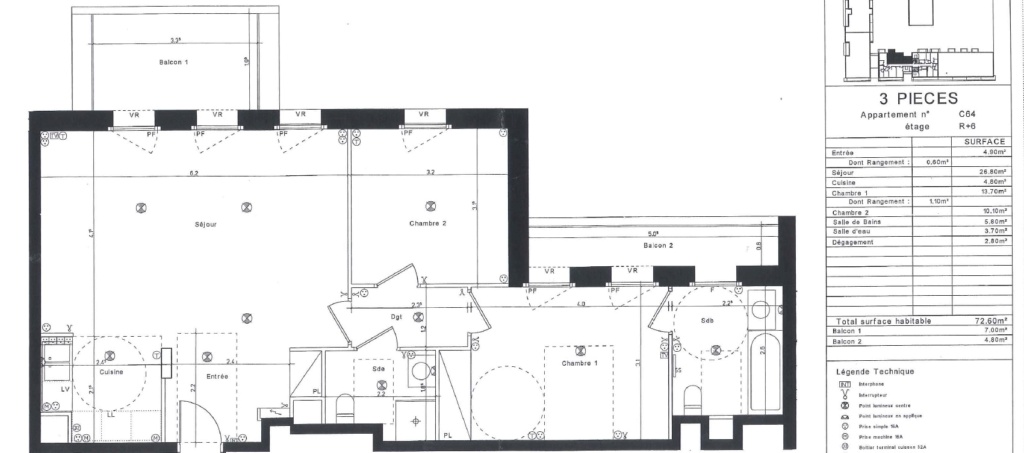 Vente appartement 3/4 pièces 72,5m2 - Parking - 720 000€ Plan10