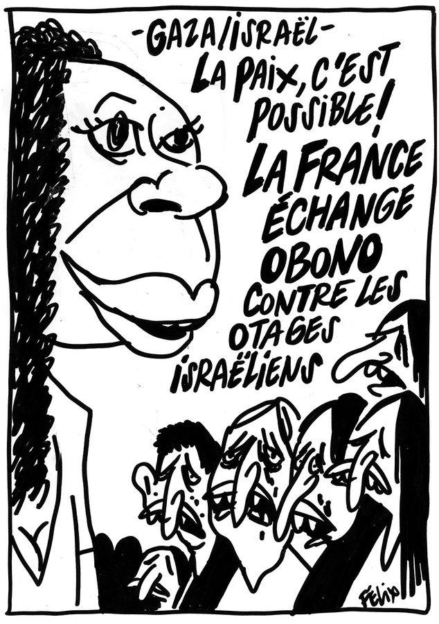 La clivante députée LFI Obono croquée par Charlie Hebdo ! Obono10