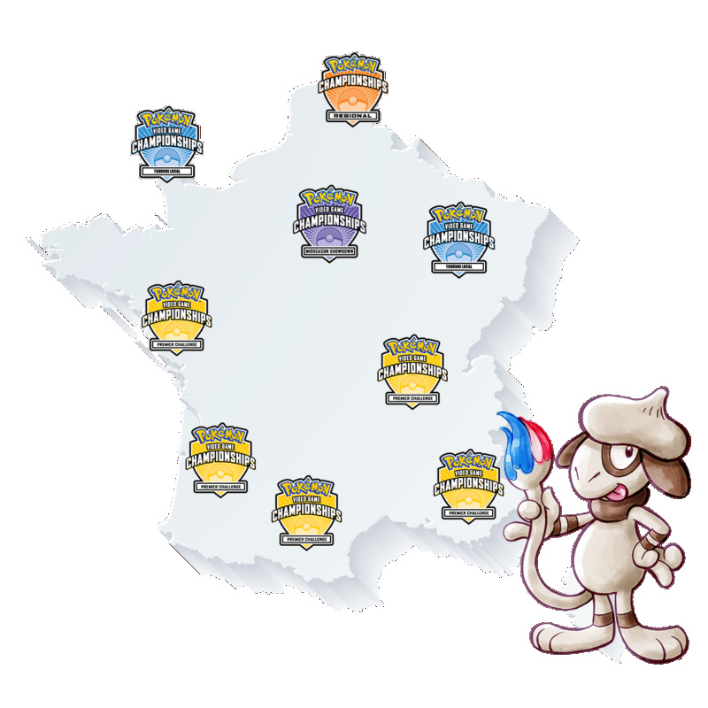 carte des tournois France et DOM TOM