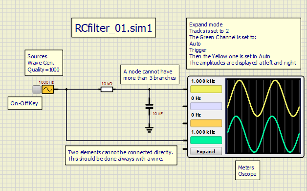 high - low pass RC filter Rcfilt11