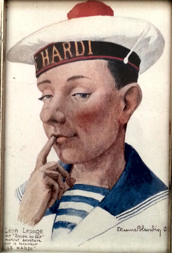 Etienne Blandin : portraits de matelots, circa 1939-1940. Lehard10