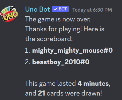 Friday night Uno game Uno10