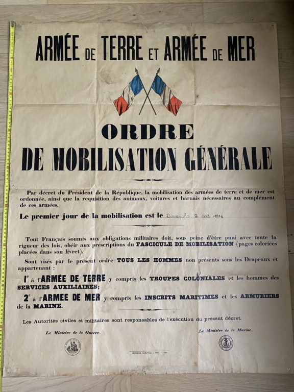 (P) Affiche de mobilisation du 2 août 1914 B2386d10