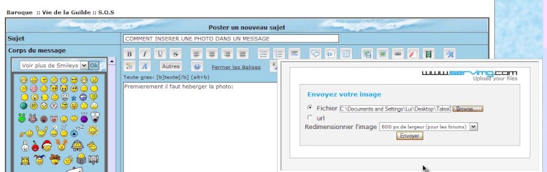 COMMENT INSERER UNE PHOTO DANS UN MESSAGE Heberg13