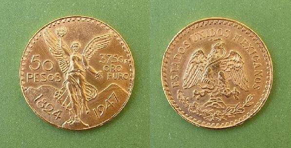 Mexico, 50 pesos, 1945 (y otras). 50_pes10