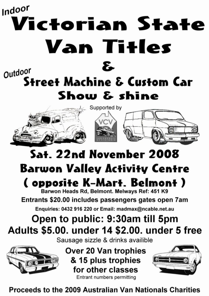 Vic State Van titles 2008 Flyer_11