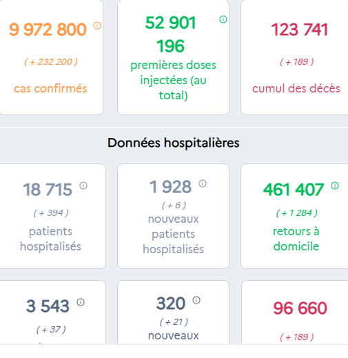 france - France - Bilan de la pandémie au 31 décembre Sans1572