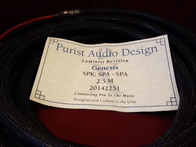 Purist Audio Design - Genesis Speaker Cable 2.5m Pair - Sold 20180619