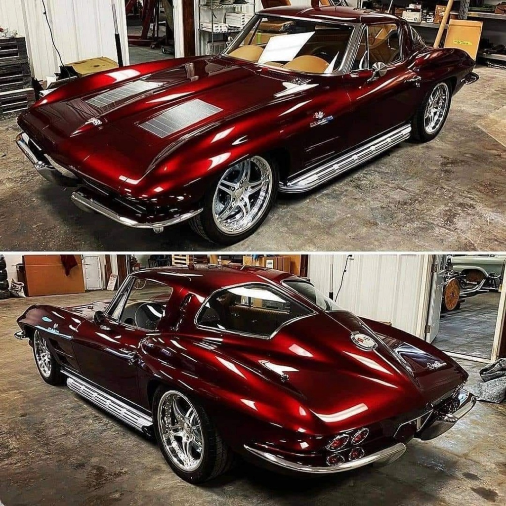 Corvette 1963: Wow, trop belle, couleur + brillance...WOW !!! 13603110