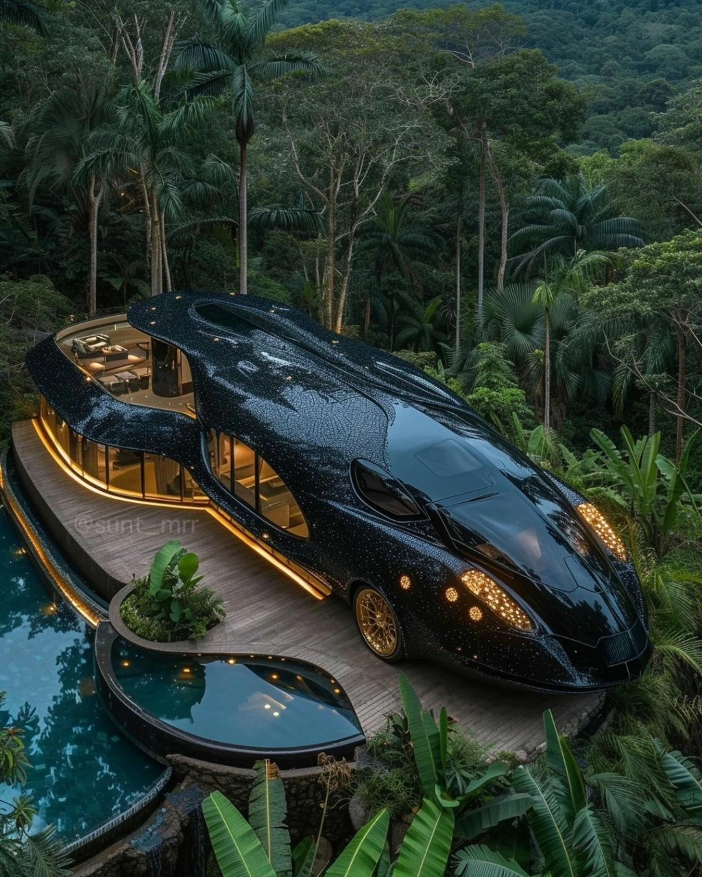 La vie des gens riches : Des maisons en forme de.....supercar !!! Maison12