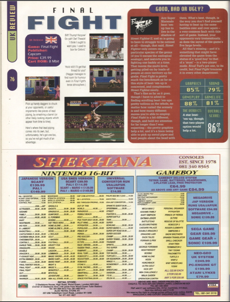 October 1992 - Enter the SNES Finalf10