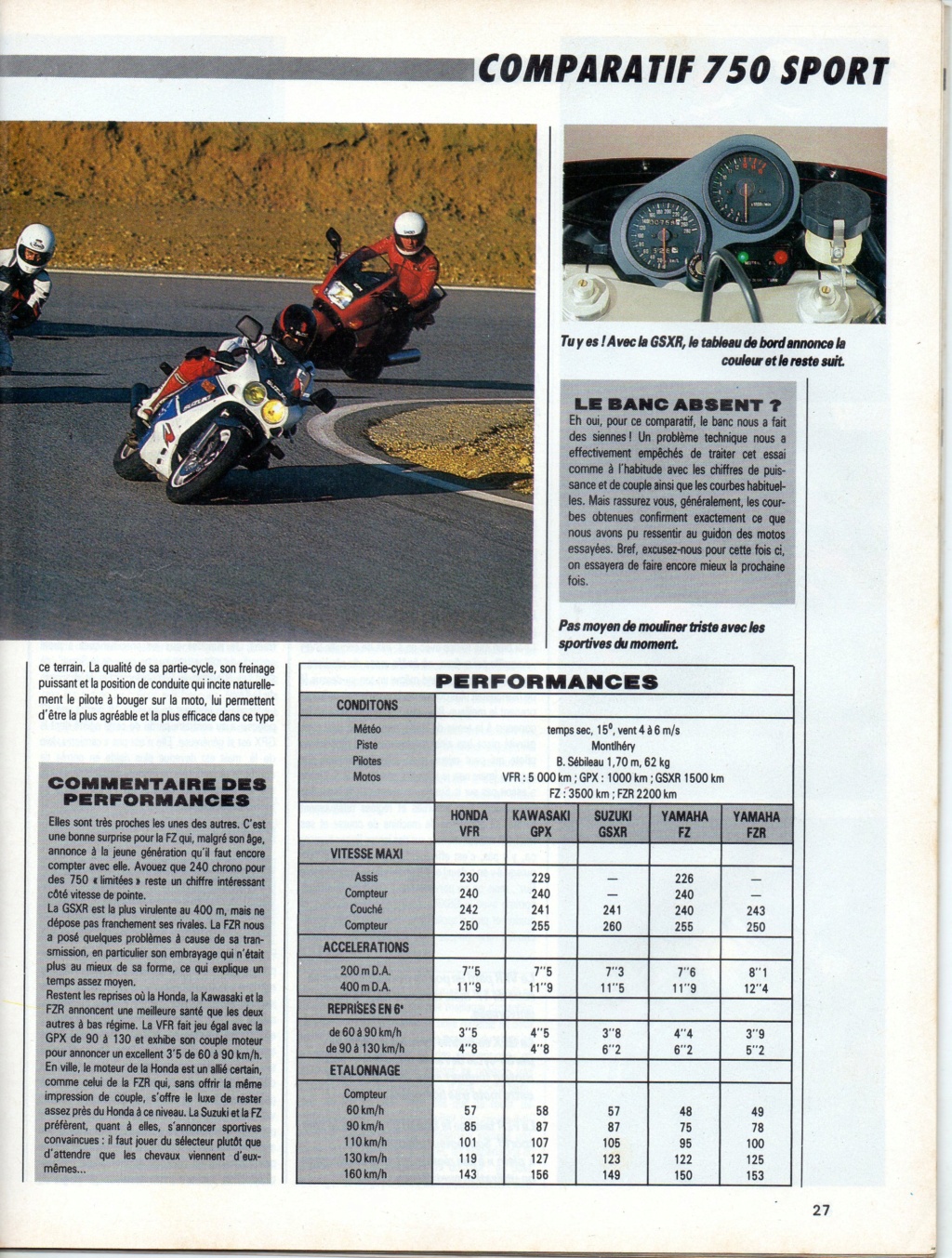 Essai comparatif les 750 sportives MJ 844 mai 1988  Essai151