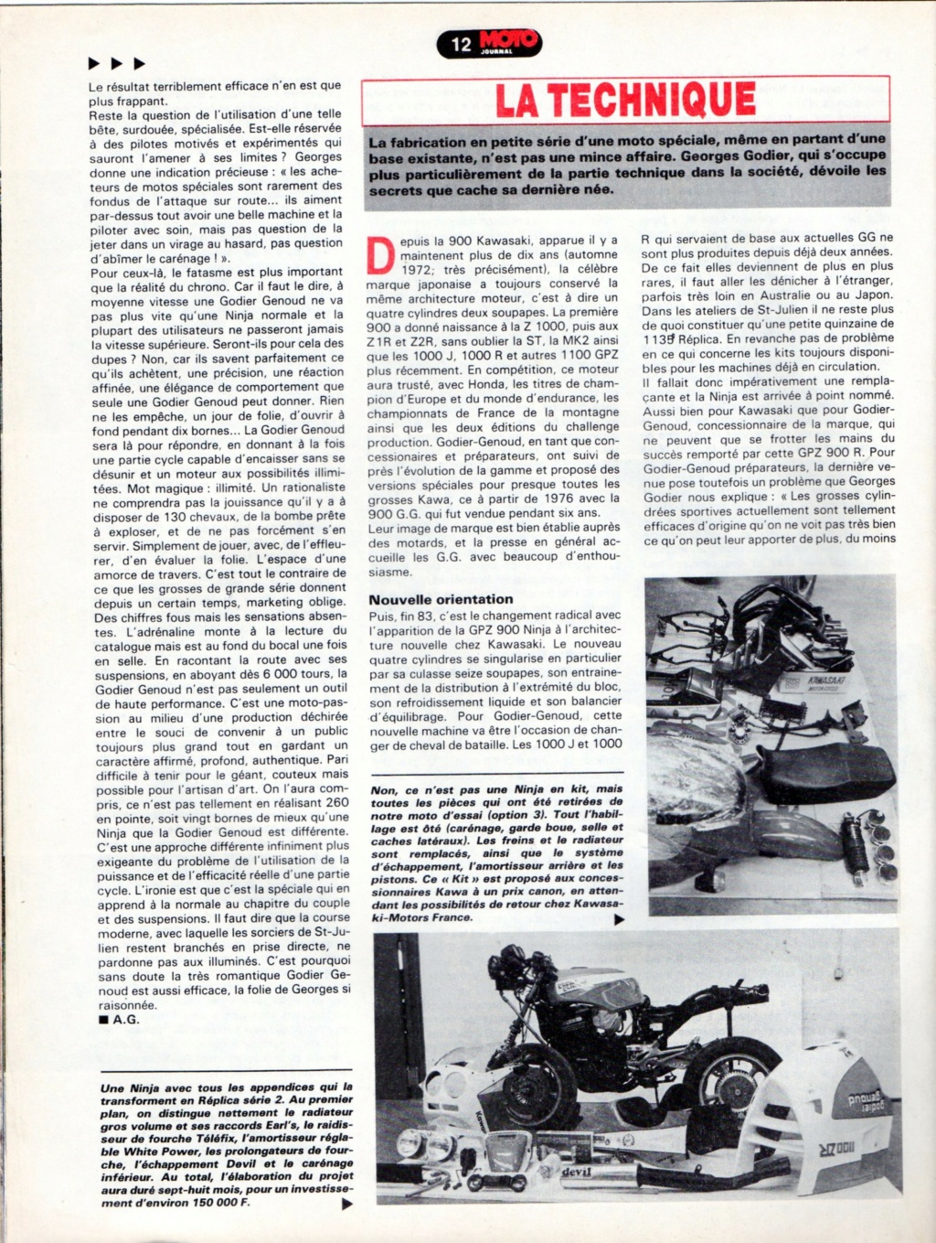 essai - Essai 950 Godier Genoud Ninja     MJ 680 dec 1984  Moto_j61