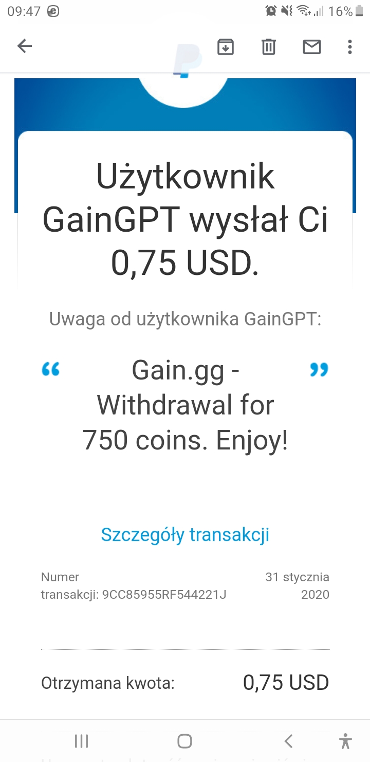 Gain.gg wypełniaj ankiety zadania i przelewaj na paypal od 0.01 USD Screen11