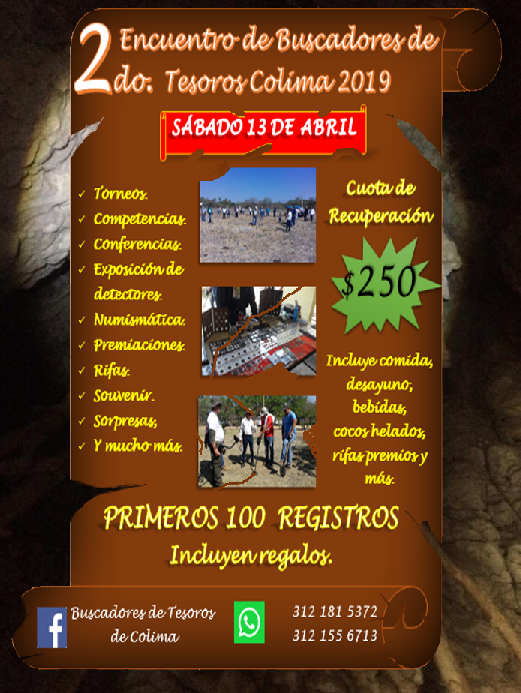 TESOROS - 2DO ENCUENTRO DE BUSCADORES DE TESOROS COLIMA 2019 Promoc10