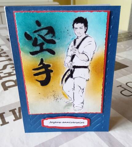 Carte Carte Anniversaire Loan Theme Karate