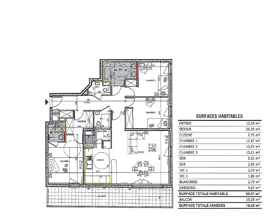 Entrée étroite en longueur Plan10