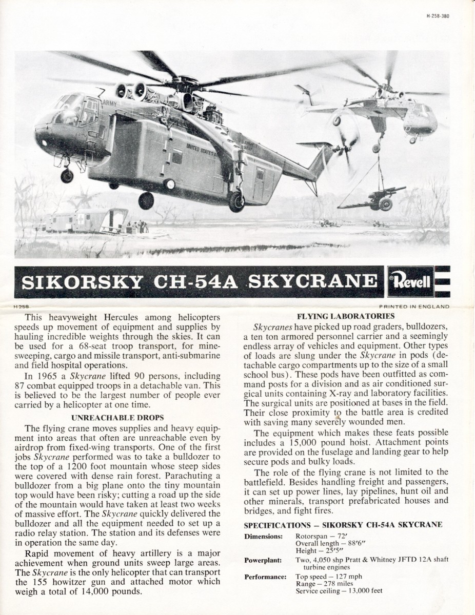 [REVELL] SIKORSKY CH-54A SKYCRANE 1/72ème Réf H-258 Ch-54a44