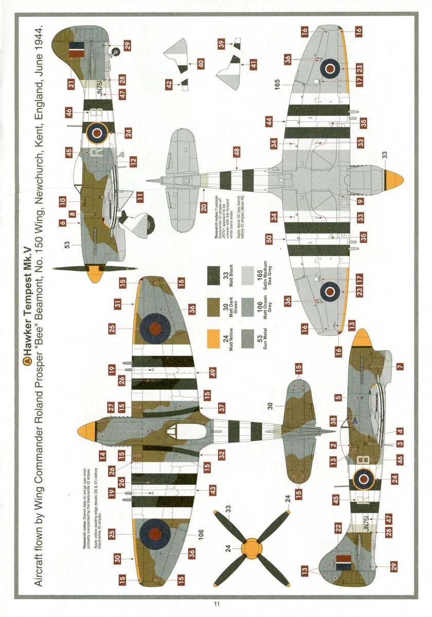 [AIRFIX] HAWKER TEMPEST Mk V 1/72ème Réf A02109 Hawker32