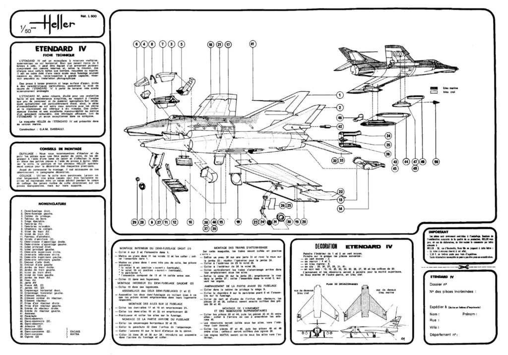 DASSAULT ETENDARD IV M 1974 1/50ème Réf L500 Zotend25