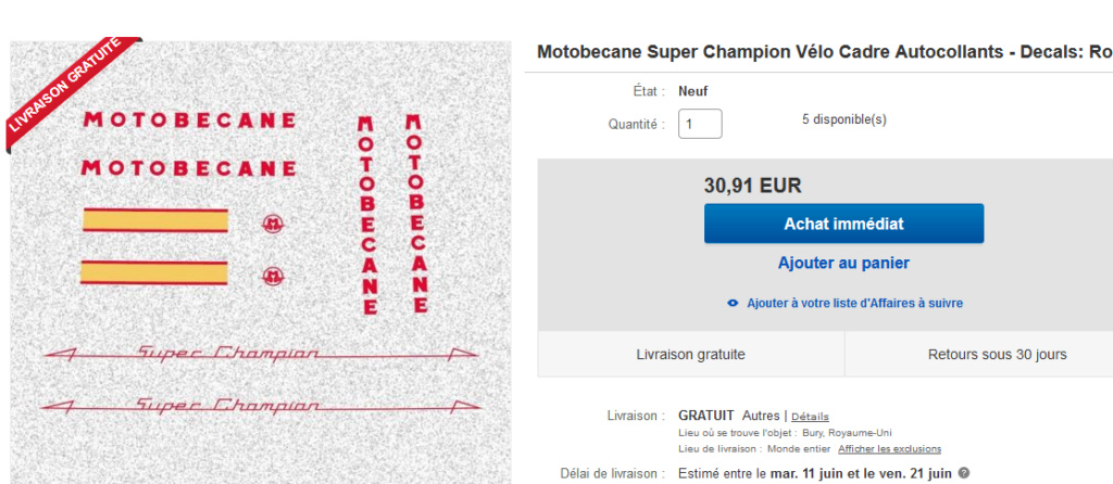 MOTOBECANE - motobecane superchampion Autoco10