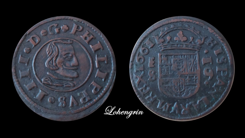 16 maravedís Felipe IV, Segovia 1661.  16_mar10