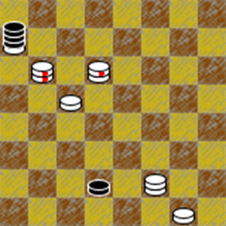 Композиция в столбовых шашках /column draughts, towers/ 5310