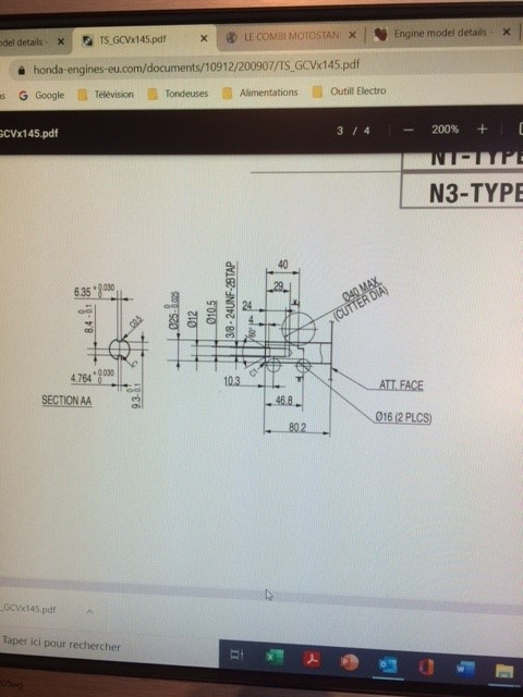 Projet de moteur neuf sur motoculteur Motostandard MG  211