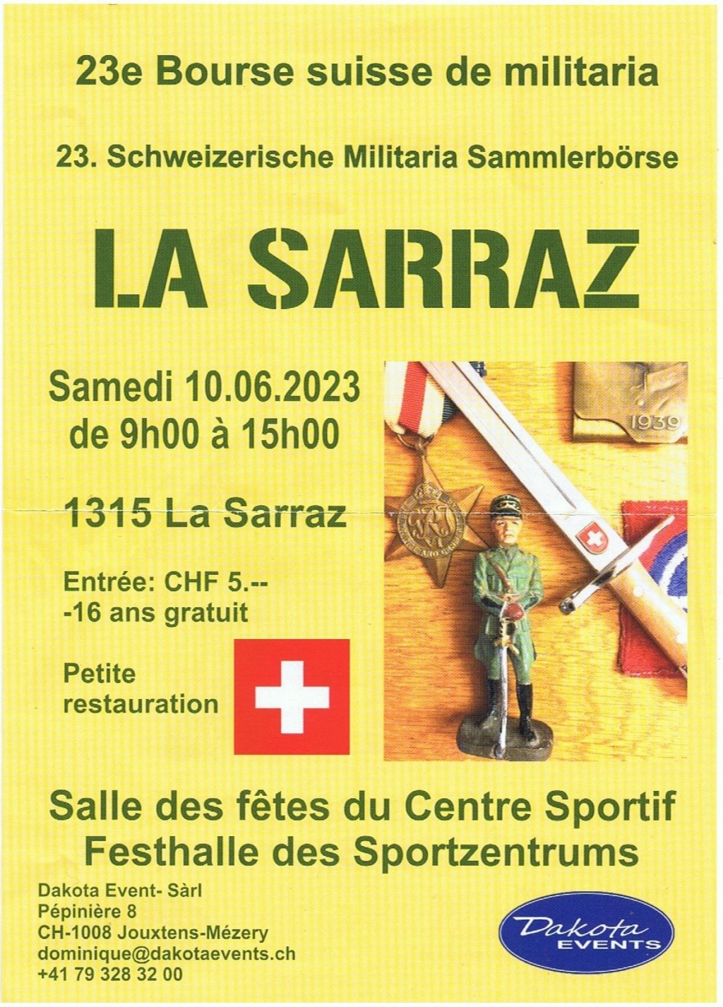 23e Bourse suisse de militaria 10.06.2023 La Sarraz. Milita10