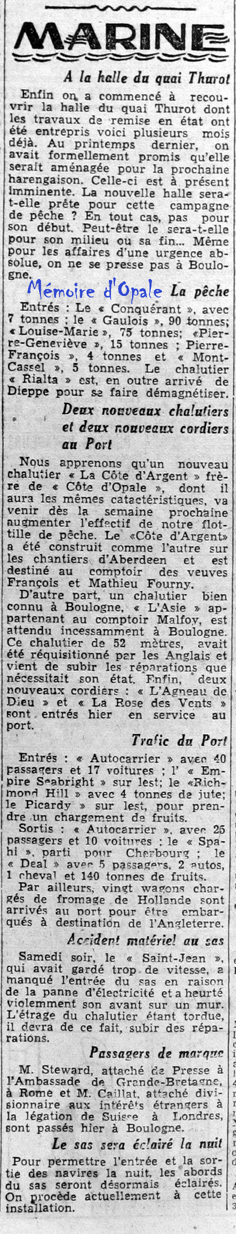 La Voix du Nord – 1946 – Photos Alain ÉVRARD pour Mémoire d’Opale - Page 37 La_v1431