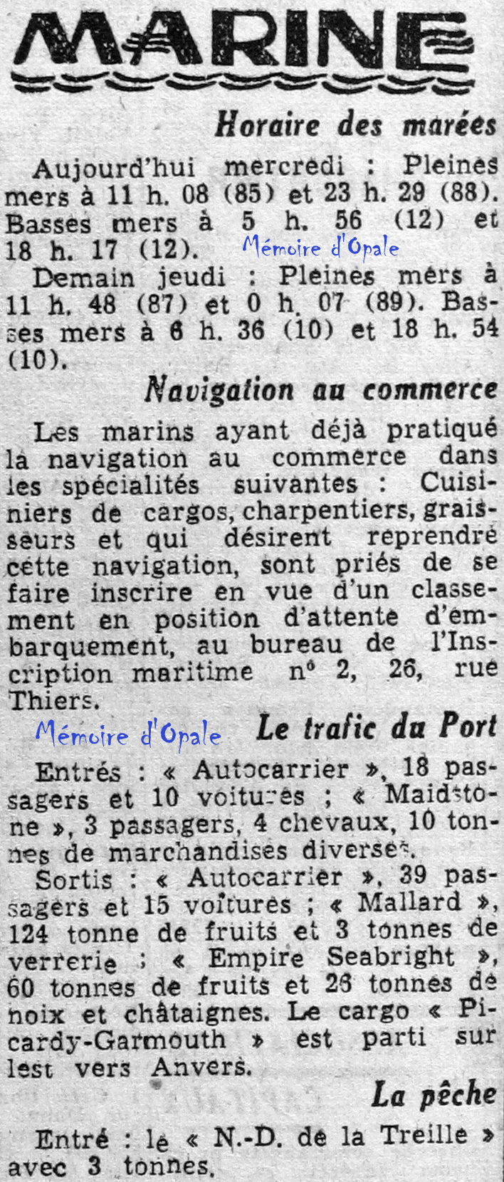 La Voix du Nord – 1946 – Photos Alain ÉVRARD pour Mémoire d’Opale - Page 37 La_v1433