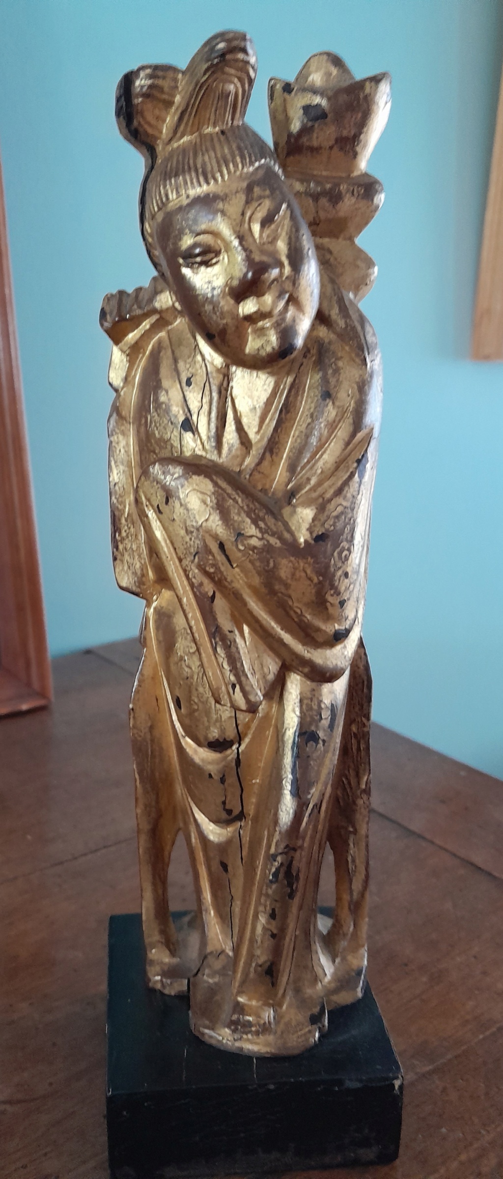 Statuette bois doré  20230621