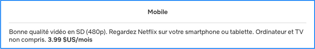Netflix nouveau plan tarifaire mobile à 3.99$US/m Netfli10