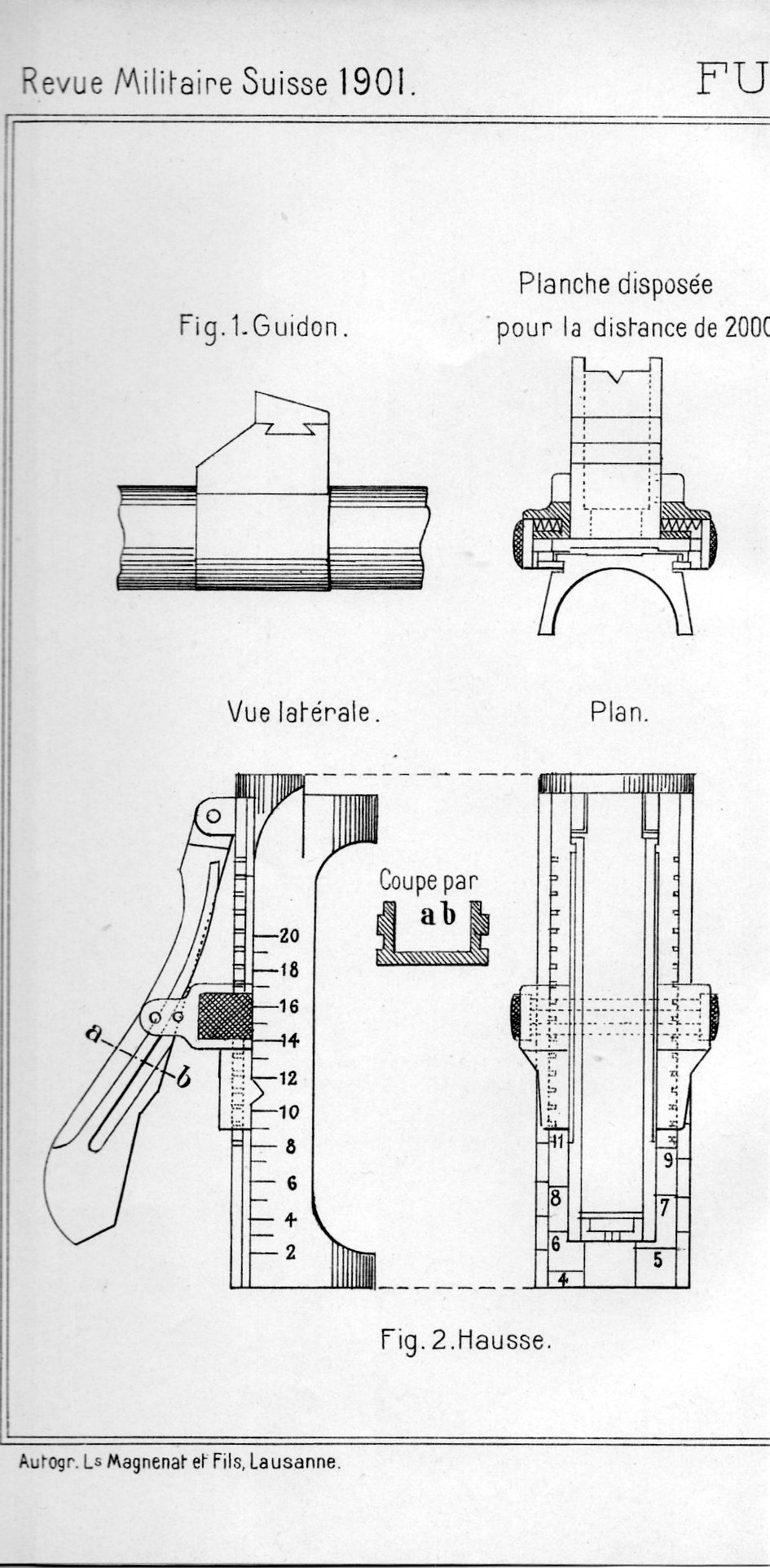Hausse du Mauser 98. Article Revue Militaire Suisse de 1901 Img20595