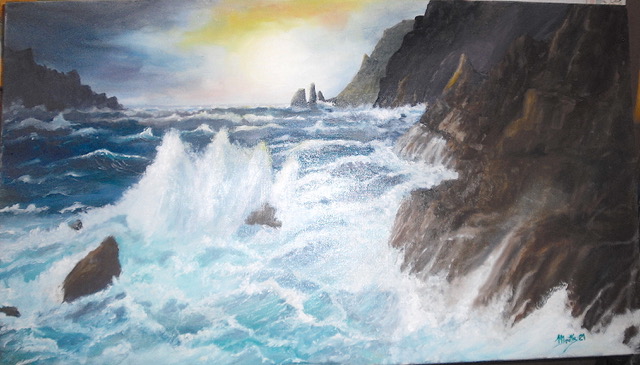 covid et tempête..peinture Tempzo15