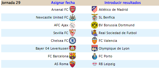 Alineación Segunda División - J29 Jorna112