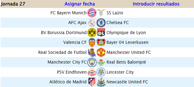 Alineación Powership League - Jornada 27 Power111