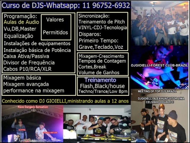 DJ GIOIELLI - História - Escola de DJ - Alunos - Cena DJ - Eventos com TOP DJS Flyer-10