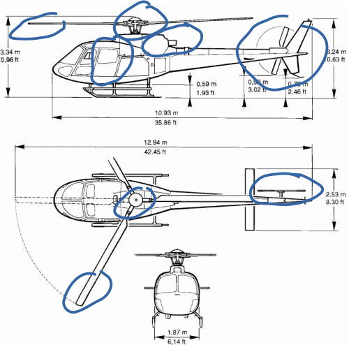 WHAT IF - Hélicoptère AS-35X – ECUREUIL NOTAR - HELLER + Scratch au 1/48 Sketch10