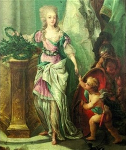 Marie Antoinette en Minerve par Gautier Dagoty Zfer310